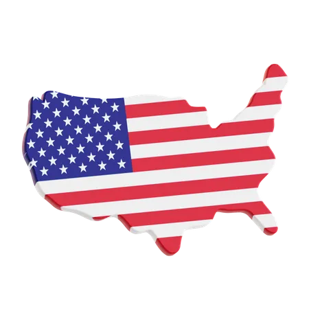 USA-Karte  3D Icon