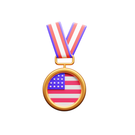 Usa Medal  3D Icon