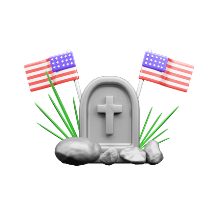 Usa Memory Day  3D Icon