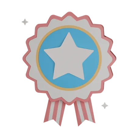 Usa Motif Badge  3D Illustration