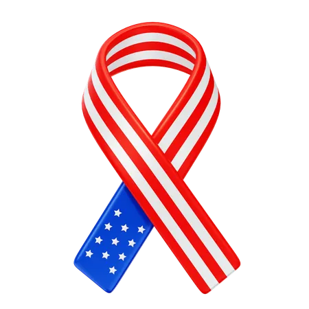 Usa Ribbon  3D Icon