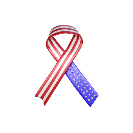 Usa Ribbon  3D Icon