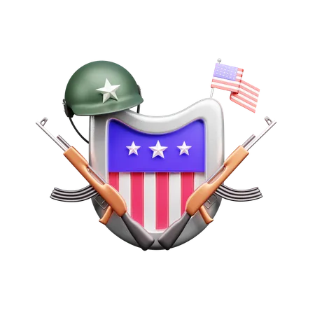 Usa Shield  3D Icon