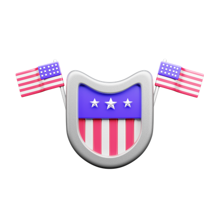 Usa Shield  3D Icon