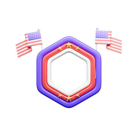 Usa Stars  3D Icon