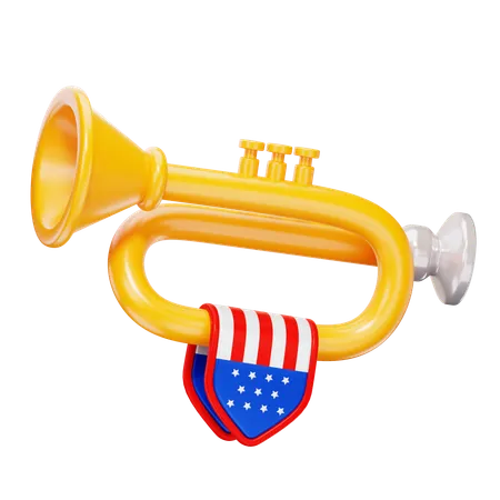 Usa Trumpet  3D Icon