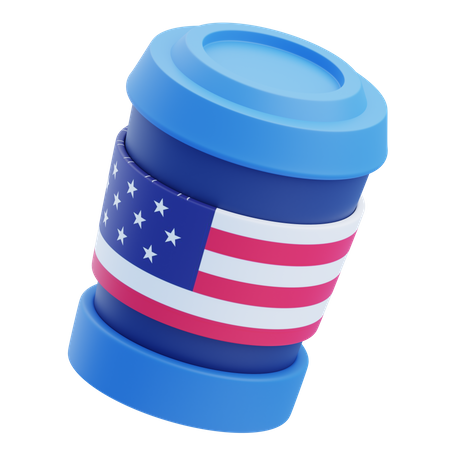 Usa Tumbler  3D Icon