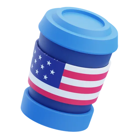 Usa Tumbler  3D Icon