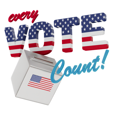 Usa Voting  3D Icon