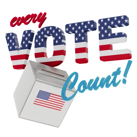 Usa Voting  3D Icon