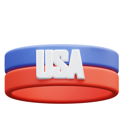 Usa Wristband  3D Icon