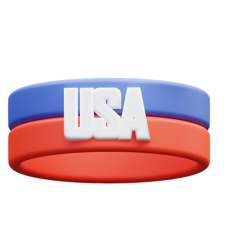 Usa Wristband  3D Icon