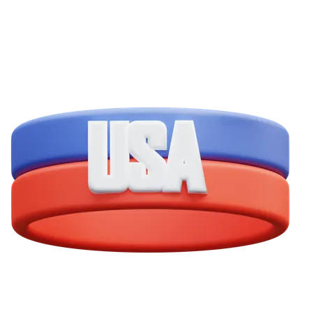 Usa Wristband  3D Icon