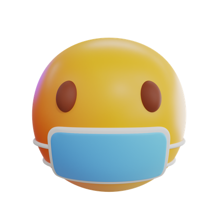 Usando máscara emoji  3D Icon