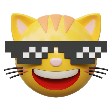 Usando óculos de pixel  3D Icon