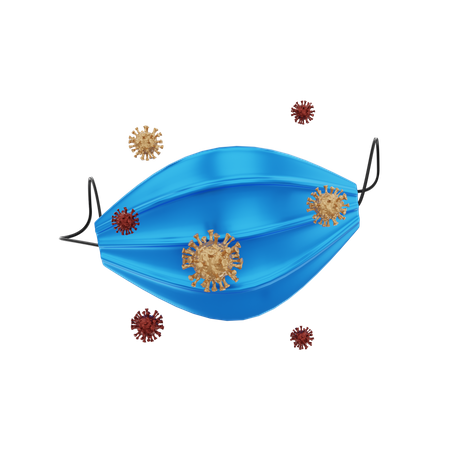 Usa mascarilla para estar a salvo del coronavirus  3D Illustration