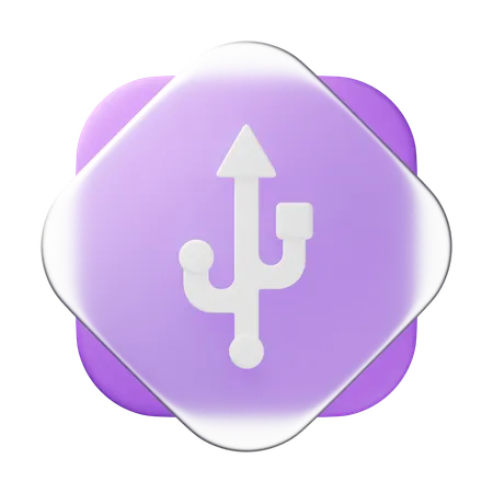 USB  3D Icon