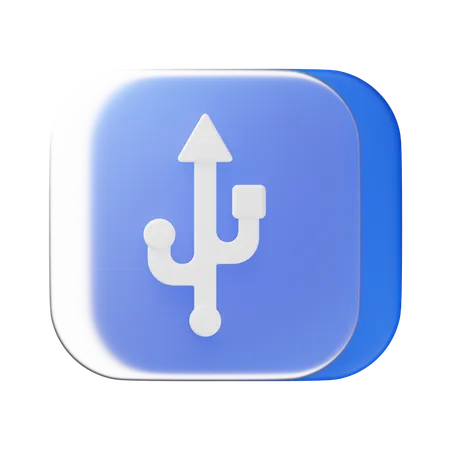 USB  3D Icon