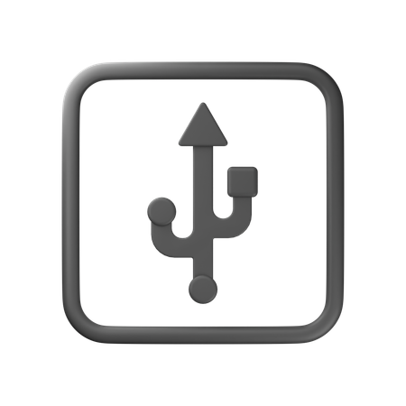 USB  3D Icon
