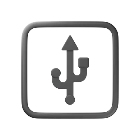 USB  3D Icon