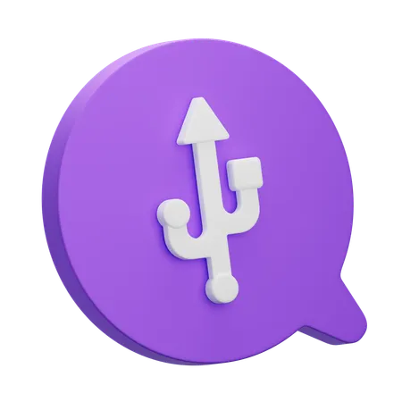 USB  3D Icon