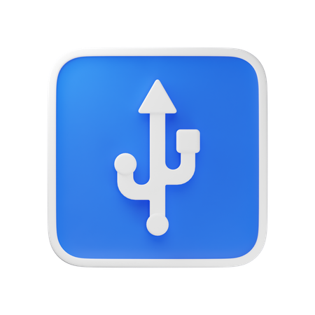 USB  3D Icon
