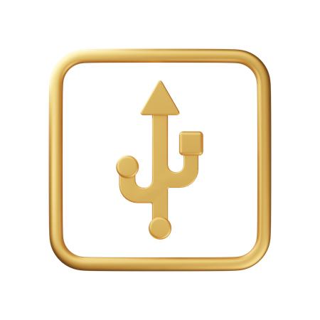 USB  3D Icon