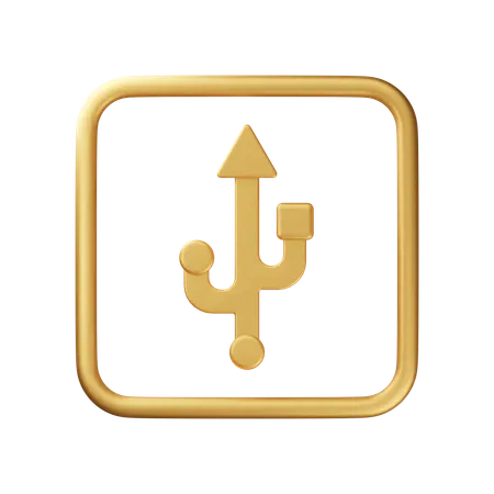 USB  3D Icon