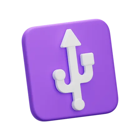 USB  3D Icon