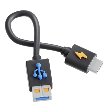 Usb a para c  3D Icon