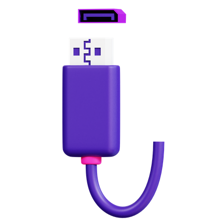 USB-Anschluss  3D Icon