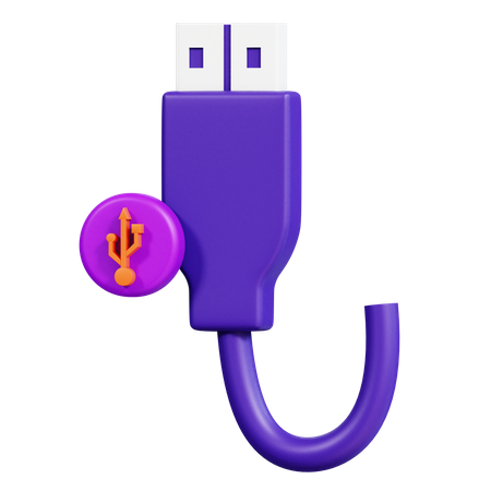 USB-Anschluss  3D Icon