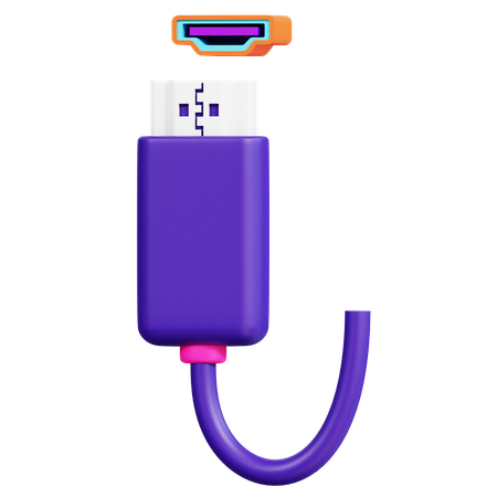 USB-Anschluss  3D Icon