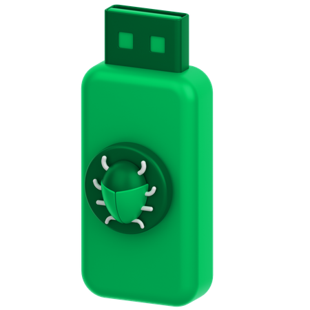 USB 버그  3D Icon