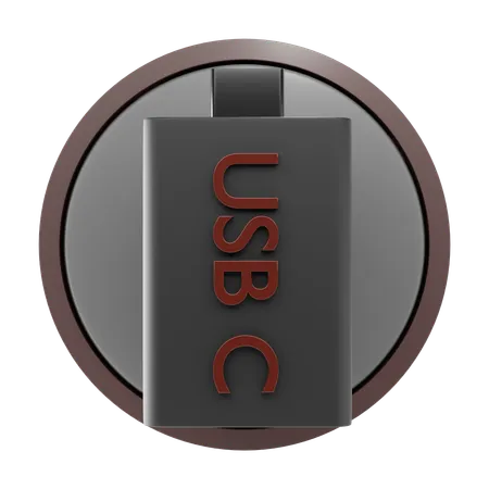 Usb C Storage  3D Icon