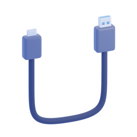 Usb Cable  3D Icon