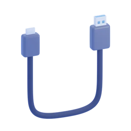 Usb Cable  3D Icon