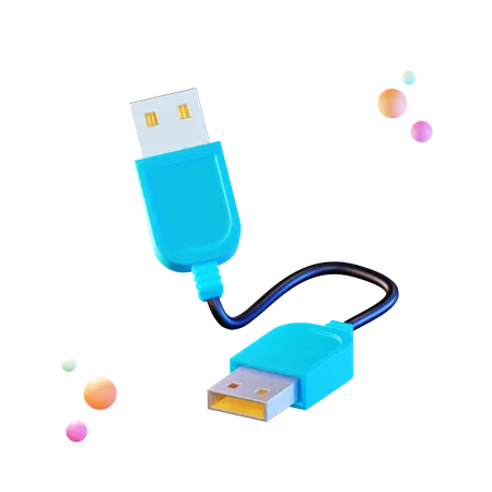 Usb Cable  3D Illustration