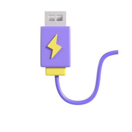 Usb Cable 3D Icon