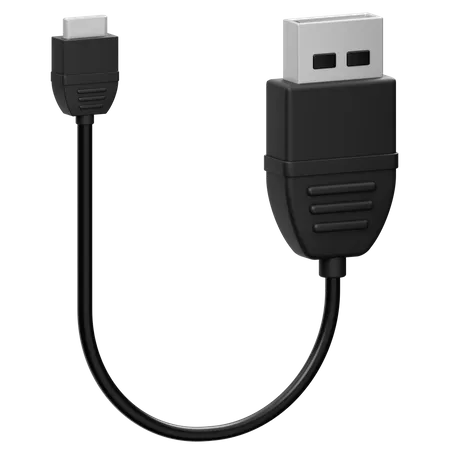 Usb Cable  3D Icon