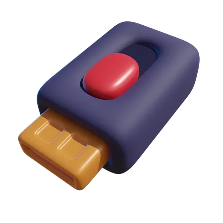 USB Drive 3 D Icon 3D Icon