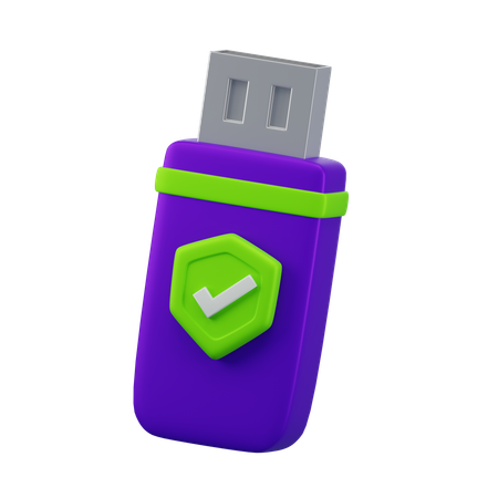 Usb Drive Protection  3D Icon