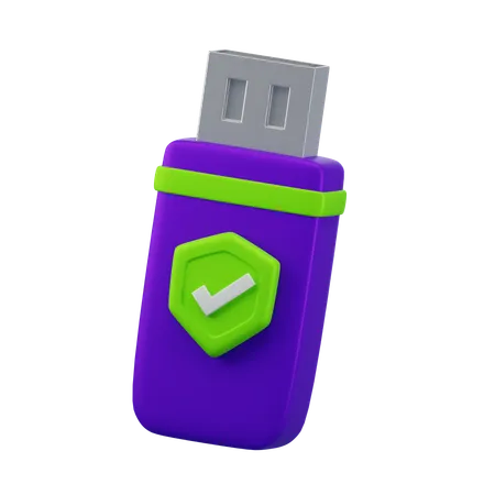 Usb Drive Protection  3D Icon