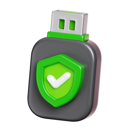 USB Drive Protection  3D Icon