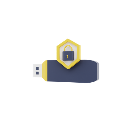 Usb Drive Security  3D Icon