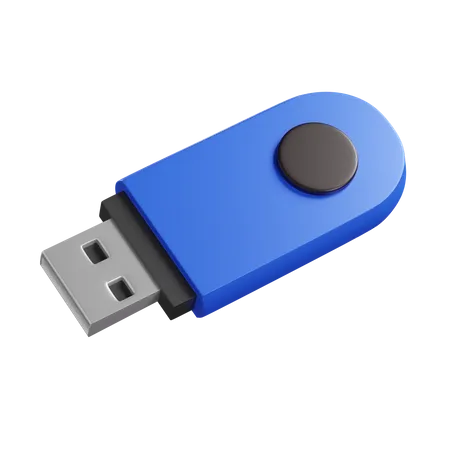 USB Flash Drive In Transparent Background 3 D Illustration 3D Illustration