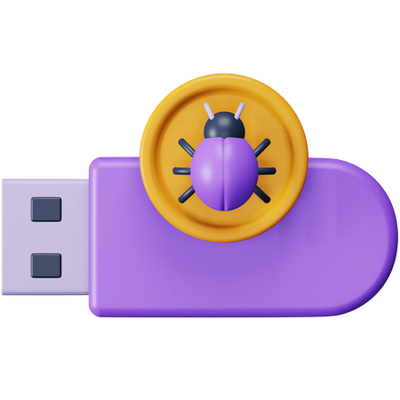 USB-Stick-Virus  3D Icon