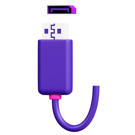 Usb Port  3D Icon