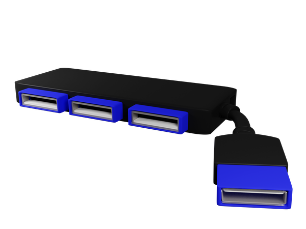 USB Ports  3D Illustration