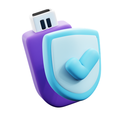 Sécurité USB  3D Icon